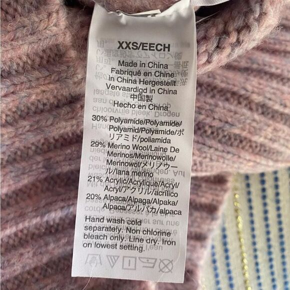 J. CREW Sweater Womens Sz XXS Pink  Cozy Chunky Wool Blend NWT - Picture 10 of 12